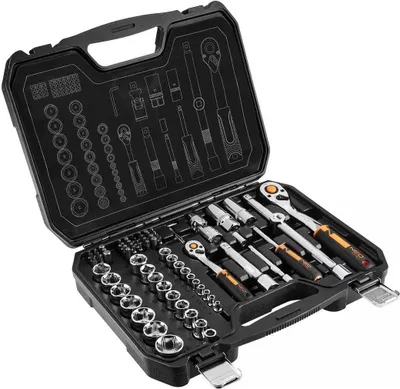 Produktbild von Steckschlüssel-Satz 1/4'' 1/2'' 73-Teilig – T N10-054