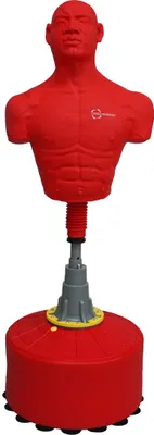 Obrázek produktu pro Samostatně stojící boxovací figurína, velká, červená, 175 cm | Trénink bojových sportů: box, kickbox, MMA | Pro vnitřní i venkovní použití, posilovna | Přenosný, realistický soupeř, tréninkový partner BOB [výškově nastavitelný 170–175 cm]