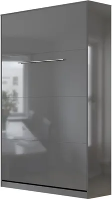 Produktbild von SMARTBett Schrankbett Standard Anthrazit Hochglanz/Anthrazit Hochglanz 120 Vertikal