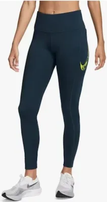 Produktbild von Nike W Nk Df Fast Mr 7/8 Tight Sw Armory Navy/Laser Orange Armory Navy/Laser Orange Xs