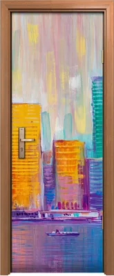 Produktbild von Türposter 70x200 cm Türaufkleber Türtapete Türfolie Klebefolie Landschaft Architektur Stadt