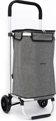 Immagine prodotto di blnbag T2 - carrello della spesa leggero pieghevole 46L borsa della spesa impermeabile grandi ruote, carrello mercato carrello della spesa carrello shopper stabile, grigio