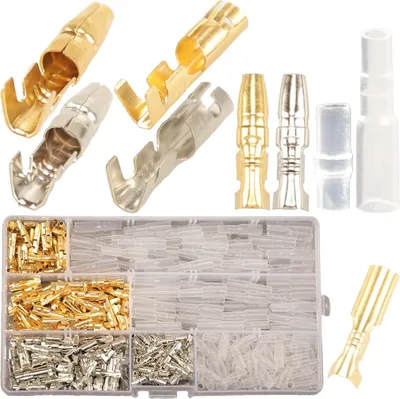Produktbild von 400pcs Rundsteckverbinder Motorrad doppelt, 3.9mm Männlich und Weiblich Bullet Connector mit Isolierhülse, Kfz Rundstecker Motorrad Stecker Motorrad, Rundsteckhülsen Kabel Steckverbinder