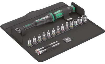 Produktbild von Wera 05004180001, Drehmomentschlüssel, Mechanisch, 1/4", 2,5 - 25 Nm, Stahl, Schwarz, Grün