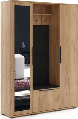 Zdjęcie produktu dla Garderoba Laura dąb złoty – 120 x 35 x 190 cm