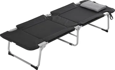 Produktbild von Campingbett/Feldbett klappbar mit Kissen, Campingliege für Outdoor & Reisen, 183 x 66 x 33 cm