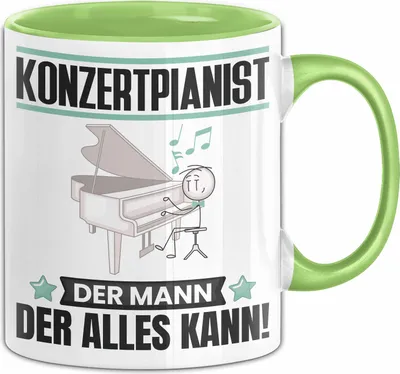 Produktbild von Konzertpianist Tasse Geschenk für Konzertpianist Der Mann Der Alles Kann Geschenkidee zum Geburtstag (Grün)