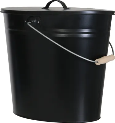 Produktbild von Ascheeimer, schwarz, 24 l, mit Deckel