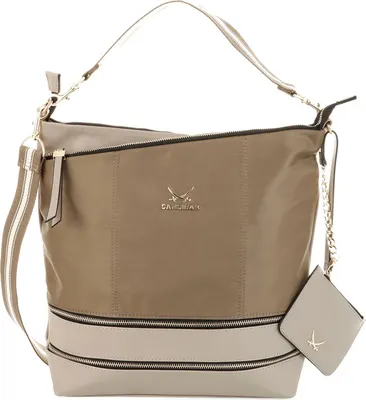 Produktbild von Sansibar Schultertasche Umhängetasche Pouch Taupe beige braun