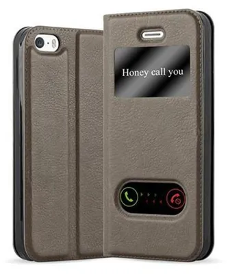 Image de Cadorabo Housse pour Apple iPhone 5 / 5S / SE 2016 Housse en marron Housse pour portable Book Case Cover Etui