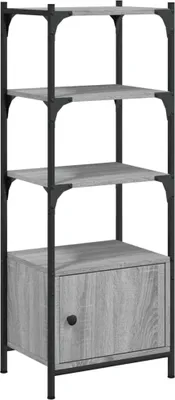 Produktbild von vidaXL Bücherregal 3 Böden Grau Sonoma 41x30x109,5 cm Holzwerkstoff