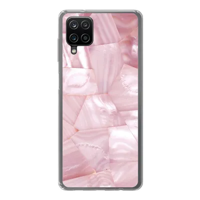 Produktbild von MuchoWow® Handyhülle Schutzhülle Hülle für Samsung Galaxy A12 Naturstein - Perlmutt - Luxus Silikon Softcase Handy Hülle - Bild