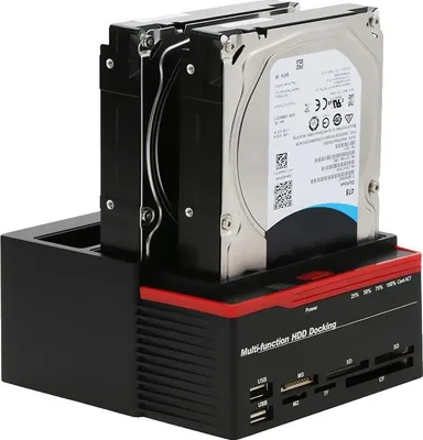 Immagine prodotto di Docking station per HDD, interfaccia USB 30, supporto per due alloggiamenti, nero