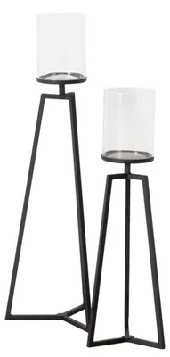 Produktbild von Kerzenhalter aus Glas auf Metallgestell COSA, 75-95 cm