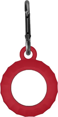 Produktbild von Conie Silikon Schlüsselanhänger Hülle für Apple Air Tag Tasche Case Cover TPU Schutzhülle Schlaufe in Rot