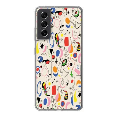 Produktbild von MuchoWow® Handyhülle Schutzhülle Hülle für Samsung Galaxy S21 FE Muster - Abstrakt - Kunst Silikon Softcase Handy Hülle - Mobiltelefonhülle