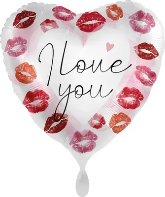 Produktbild von 18"/Ø43cm Herz Folienballon  "I love you"