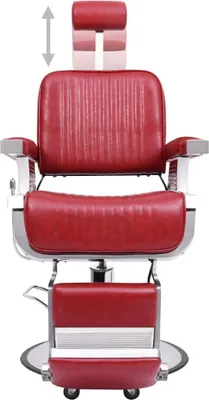 Obrázek produktu pro vidaXL Kadeřnické křeslo červené 68x69x116 cm Imitace kůže