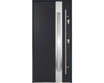 Obrázek produktu pro Vchodové dveře ocelové Temida S68 90 P antracit otevírání dovnitř
