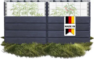 Produktbild von GARANTIA ERGO QUADRO TurboPlus 2 L 80 Hochbeet Wood, inkl. FLORA Wassersparsystem