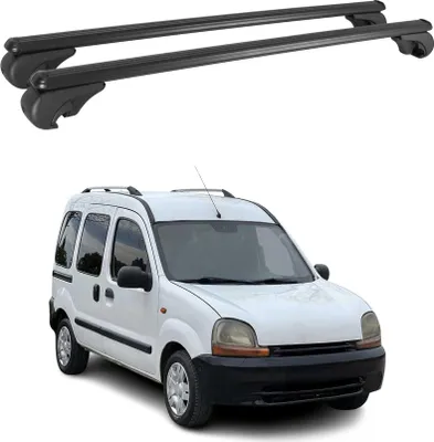 Produktbild von Dachträger für Renault Kangoo 1997-2008 Gepäckträger Grundträger Alu Schwarz 2x