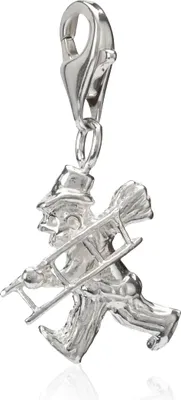 Produktbild von Damen Charm-Anhänger Schornsteinfeger 925 Silber 15x15mm für Bettelarmband