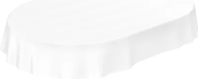 Immagine prodotto di Tovaglia Oilcloth Unicoloured White Robusta idrorepellente Ovale Larghezza 140 cm Lunghezza 200 cm