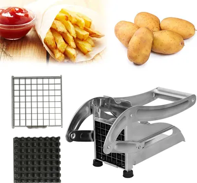 Produktbild von JEOBEST  Edelstahl Pommesschneider Kartoffelschneidermaschine Pommes Frites Schneider