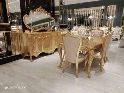 Produktbild von Esszimmer Set 6x Stühle Esstisch Designer Holz Anrichte Garnitur 8tlg