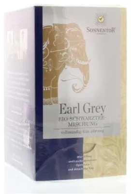 Productafbeelding van Sonnentor 02218, Zwarte thee, 27 gram, Bergamot, Earl Grey thee, 18 stuks, Kartonnen doos