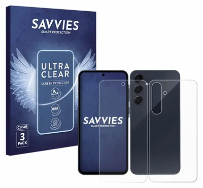A product box and two screen protectors for a smartphone.