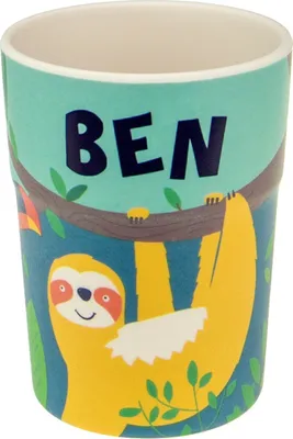Produktbild von Bunter personalisierter Namens Kinderbecher mit Namen Ben