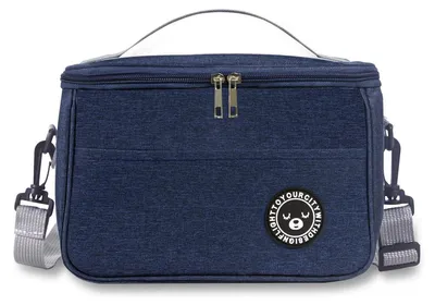 Productafbeelding van Koeltas 7,5 liter, inklapbaar, isolatietas voor picknick en reizen, waterafstotend, blauw, 26x16x18 cm
