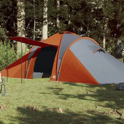 Produktbild von Campingzelt 6 Personen Grau & Orange 576x238x193 cm 185T Taft 94345