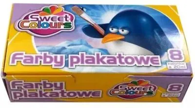 Produktbild von Plakatfarben, 8 Farben, 20 ml - Zarte Farben