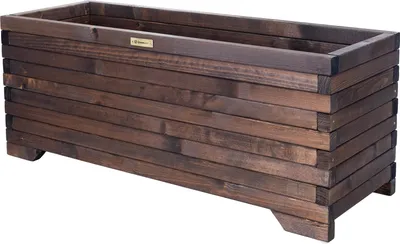 Produktbild von Greenspot Timber Blumenkasten Holz - 100x35cm Palisanderbraun Dunkel