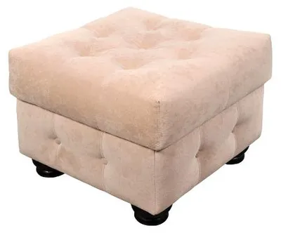 Produktbild von XXL Fußhocker Club Lounge Hocker Textil Ottoman Design Pufa Ottomane