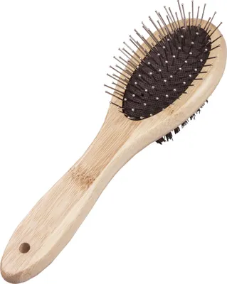 Produktbild von Fellpflegebürste 2in1 - Bamboo Hunde Hundebürsten - wertige Pflegeprodukte