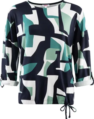 Produktbild von Stooker Women CARLY Damen Langarmshirt Loose Fit 44/46 green abstract aop
