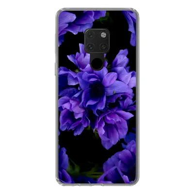 Produktbild von MuchoWow® Handyhülle Schutzhülle Hülle für Huawei P40 Lite Muster - Blumen - Lila Silikon Softcase Handy Hülle - Handy