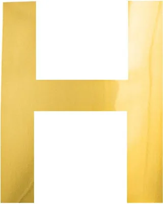 Produktbild von Oblique Unique Bügelbild Buchstabe H Bügelfolie für DIY Gestaltung Beschriftung von Kleidungsstücken uvm. - gold