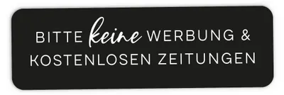 Produktbild von BITTE KEINE WERBUNG ZEITUNGEN Aufkleber wetterfest Etikett Briefkasten NORDEULE