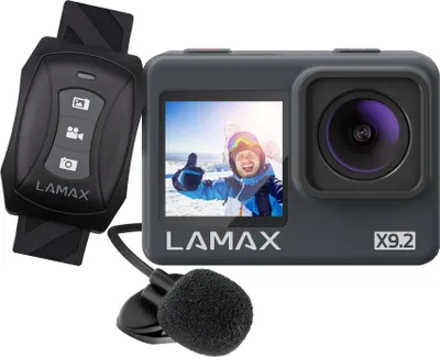 Produktbild von Lamax X9.2, Actioncam, 4K/60fps Videoaufnahme, 2″-Touchdisplay, Stabilisierung, Wi-Fi, externes Mikrofon, 16 MPx Fotos, komplettes Zubehör inklusive