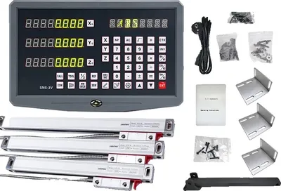 Produktbild von DRO Digitalanzeige-Kit, 3-Achsen-Unterstützung, kompatibel mit verschiedenen Maschinen, 0005mm komplettes Set