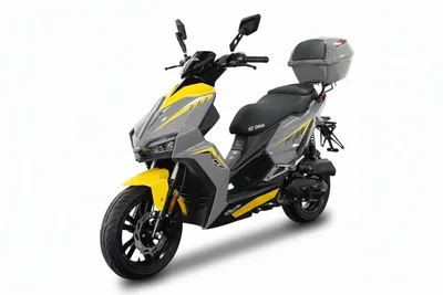 Produktbild von Motorroller Matador A7, 50ccm 25 km/h, Euro 5, grau-gelb mit Top Case, GT Union