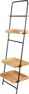 Produktbild von WENKO Stand Regal LOFT Leiter Treppen Küchen Bambus Haken Halter Ablagen Bad WC