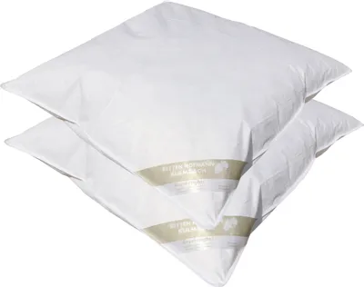 Produktbild von 2 Stück Betten Hofmann Canada Flachkissen 80x80 cm Kopfkissen Kinderkissen 450 g