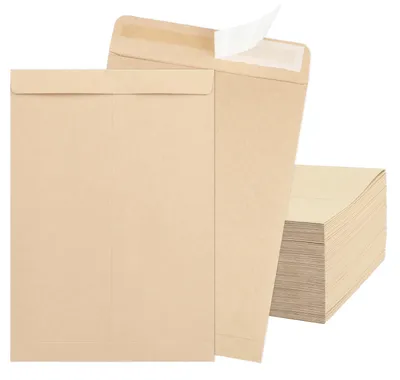 Productafbeelding van 80 Stuks Briefomslagen C5, 229 x 162 mm, 120 g/m², Bruin