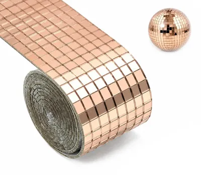 Mosaikfliesen 5x5 mm, 3600 Stück, selbstklebend, Roségold