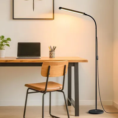 Produktbild von LED Lampe mit 3 Farbtemperaturen & 5 Helligkeitsstufen, 360° flexibler Schwanenhals, USB-Betrieb, stabiler Dreifuß, augenschonend & vielseitig.